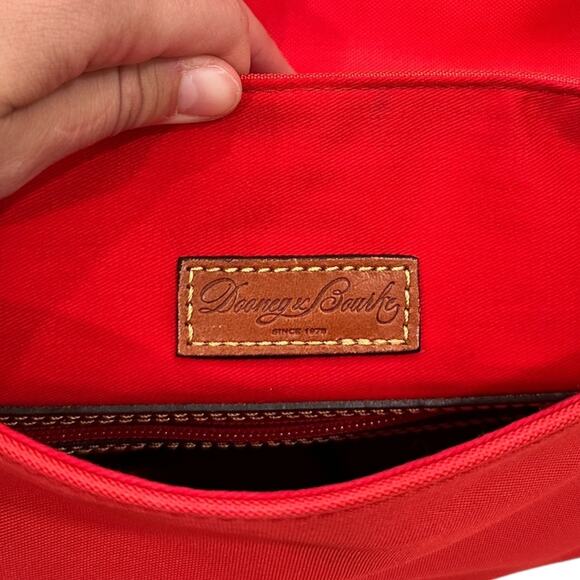 Dooney & Bourke Nylon Flap Backpack In Red - Picture 7 of 12